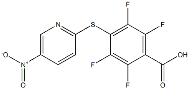 2,3,5,6-tetrafluoro-4-[(5-nitro-2-pyridyl)thio]benzoic acid 结构式