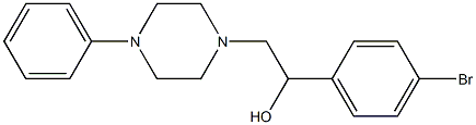1-(4-bromophenyl)-2-(4-phenylpiperazino)-1-ethanol 化学構造式