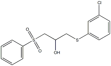 1-[(3-chlorophenyl)sulfanyl]-3-(phenylsulfonyl)-2-propanol Struktur