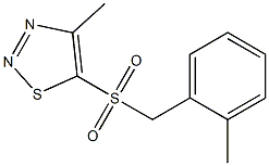 4-methyl-5-[(2-methylbenzyl)sulfonyl]-1,2,3-thiadiazole Structure