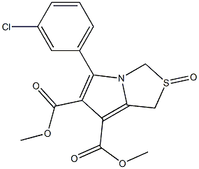 dimethyl 5-(3-chlorophenyl)-2-oxo-2,3-dihydro-1H-2lambda~4~-pyrrolo[1,2-c][1,3]thiazole-6,7-dicarboxylate 化学構造式