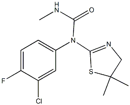 N-(3-chloro-4-fluorophenyl)-N-(5,5-dimethyl-4,5-dihydro-1,3-thiazol-2-yl)-N'-methylurea 结构式