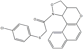 1-[3a,11c-dihydro-3H-benzo[5,6]chromeno[4,3-c]isoxazol-1(4H)-yl]-2-[(4-chlorophenyl)sulfanyl]-1-ethanone