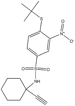 N1-(1-eth-1-ynylcyclohexyl)-4-(tert-butylthio)-3-nitrobenzene-1-sulfonamide 结构式