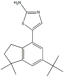 5-[6-(tert-butyl)-1,1-dimethyl-2,3-dihydro-1H-inden-4-yl]-1,3-thiazol-2-amine Structure