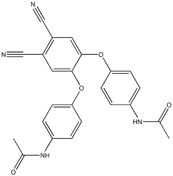 N1-(4-{2-[4-(acetylamino)phenoxy]-4,5-dicyanophenoxy}phenyl)acetamide Structure