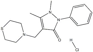 1,5-dimethyl-2-phenyl-4-(1,4-thiazinan-4-ylmethyl)-2,3-dihydro-1H-pyrazol-3-one hydrochloride