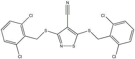 3,5-di[(2,6-dichlorobenzyl)thio]isothiazole-4-carbonitrile 结构式