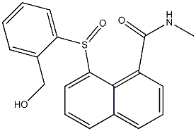 N1-methyl-8-{[2-(hydroxymethyl)phenyl]sulfinyl}-1-naphthamide 化学構造式