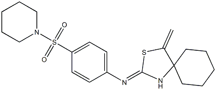 N1-(4-methylidene-3-thia-1-azaspiro[4.5]dec-2-yliden)-4-(piperidinosulfonyl)aniline|