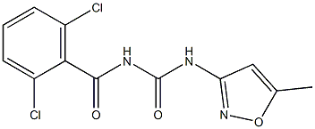 N-(2,6-dichlorobenzoyl)-N'-(5-methylisoxazol-3-yl)urea Structure