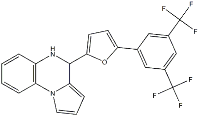 4-{5-[3,5-di(trifluoromethyl)phenyl]-2-furyl}-4,5-dihydropyrrolo[1,2-a]quinoxaline 化学構造式