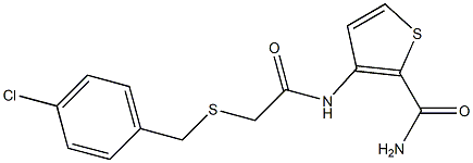 3-({2-[(4-chlorobenzyl)thio]acetyl}amino)thiophene-2-carboxamide|