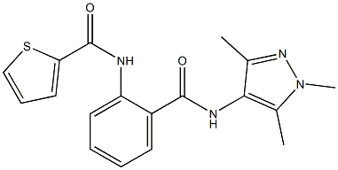  N2-(2-{[(1,3,5-trimethyl-1H-pyrazol-4-yl)amino]carbonyl}phenyl)thiophene-2-carboxamide