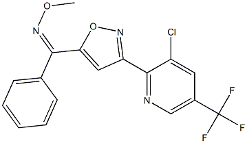 {3-[3-chloro-5-(trifluoromethyl)-2-pyridinyl]-5-isoxazolyl}(phenyl)methanone O-methyloxime,,结构式