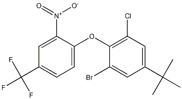 1-bromo-5-(tert-butyl)-3-chloro-2-[2-nitro-4-(trifluoromethyl)phenoxy]benzene Structure