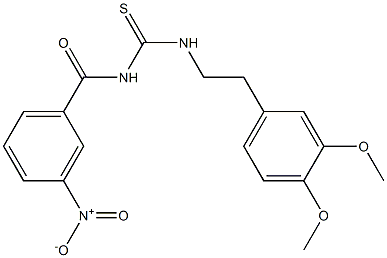 N-(3,4-dimethoxyphenethyl)-N'-(3-nitrobenzoyl)thiourea Structure