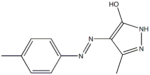 3-methyl-4-[2-(4-methylphenyl)diaz-1-enyl]-1H-pyrazol-5-ol 结构式