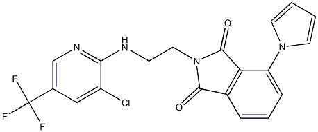 2-(2-{[3-chloro-5-(trifluoromethyl)-2-pyridinyl]amino}ethyl)-4-(1H-pyrrol-1-yl)-1H-isoindole-1,3(2H)-dione Structure