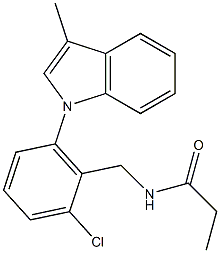 N-[2-chloro-6-(3-methyl-1H-indol-1-yl)benzyl]propanamide Structure