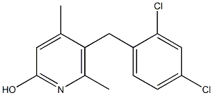 5-(2,4-dichlorobenzyl)-4,6-dimethyl-2-pyridinol Struktur