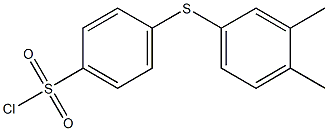 4-[(3,4-dimethylphenyl)thio]benzenesulfonyl chloride,,结构式