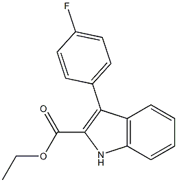 ethyl 3-(4-fluorophenyl)-1H-indole-2-carboxylate Struktur