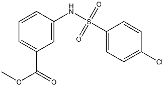 methyl 3-{[(4-chlorophenyl)sulfonyl]amino}benzoate 结构式