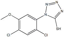1-(2,4-dichloro-5-methoxyphenyl)-1H-1,2,3,4-tetraazole-5-thiol 化学構造式