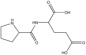 2-[(tetrahydro-1H-pyrrol-2-ylcarbonyl)amino]pentanedioic acid 化学構造式