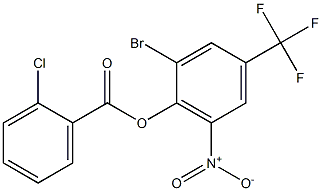 2-bromo-6-nitro-4-(trifluoromethyl)phenyl 2-chlorobenzoate Structure