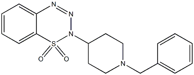 2-(1-benzyl-4-piperidinyl)-1lambda~6~,2,3,4-benzothiatriazine-1,1(2H)-dione 化学構造式