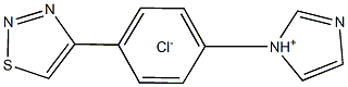 1-[4-(1,2,3-thiadiazol-4-yl)phenyl]-1H-imidazol-1-ium chloride Struktur