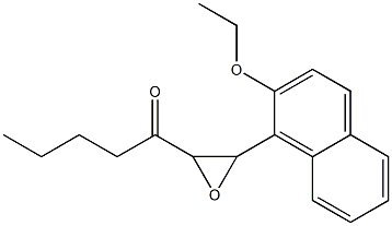 1-[3-(2-ethoxy-1-naphthyl)oxiran-2-yl]pentan-1-one Struktur