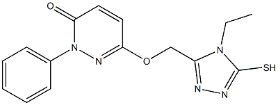 6-[(4-ethyl-5-sulfanyl-4H-1,2,4-triazol-3-yl)methoxy]-2-phenyl-3(2H)-pyridazinone Structure