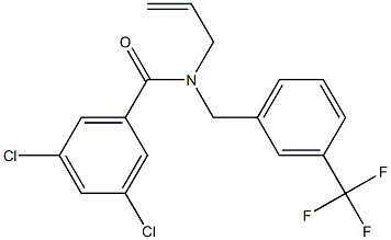 N-allyl-3,5-dichloro-N-[3-(trifluoromethyl)benzyl]benzenecarboxamide Structure