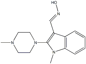 1-methyl-2-(4-methylpiperazino)-1H-indole-3-carbaldehyde oxime Structure