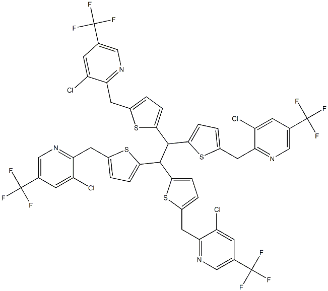 3-chloro-5-(trifluoromethyl)-2-({5-[1,2,2-tris(5-{[3-chloro-5-(trifluoromethyl)-2-pyridinyl]methyl}-2-thienyl)ethyl]-2-thienyl}methyl)pyridine