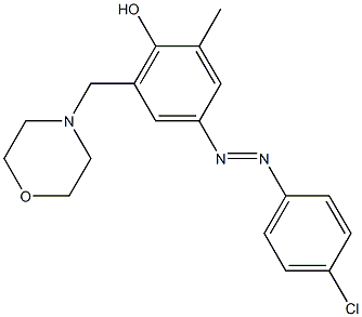 4-[2-(4-chlorophenyl)diaz-1-enyl]-2-methyl-6-(morpholinomethyl)phenol