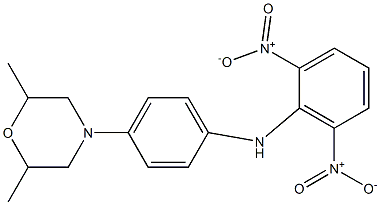 N-[4-(2,6-dimethylmorpholino)phenyl]-2,6-dinitroaniline,,结构式