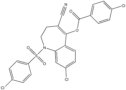 8-chloro-1-[(4-chlorophenyl)sulfonyl]-4-cyano-2,3-dihydro-1H-1-benzazepin-5-yl 4-chlorobenzoate