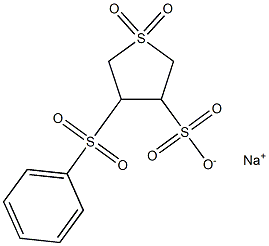 sodium 1,1-dioxo-4-(phenylsulfonyl)tetrahydro-1H-1lambda~6~-thiophene-3-sulfonate Structure