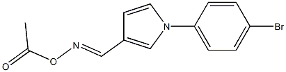 N-(acetyloxy)-N-{(E)-[1-(4-bromophenyl)-1H-pyrrol-3-yl]methylidene}amine 结构式