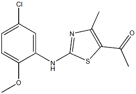  1-[2-(5-chloro-2-methoxyanilino)-4-methyl-1,3-thiazol-5-yl]-1-ethanone