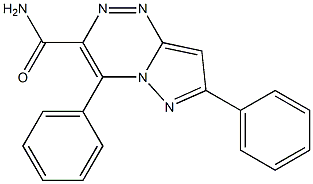 4,7-diphenylpyrazolo[5,1-c][1,2,4]triazine-3-carboxamide Struktur