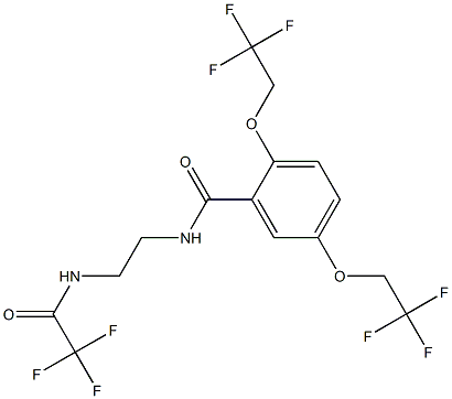 N-{2-[(2,2,2-trifluoroacetyl)amino]ethyl}-2,5-bis(2,2,2-trifluoroethoxy)benzenecarboxamide,,结构式