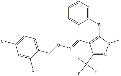 1-methyl-5-(phenylsulfanyl)-3-(trifluoromethyl)-1H-pyrazole-4-carbaldehyde O-(2,4-dichlorobenzyl)oxime