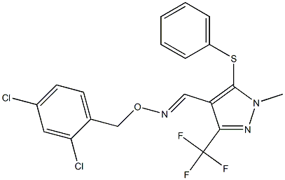  1-methyl-5-(phenylsulfanyl)-3-(trifluoromethyl)-1H-pyrazole-4-carbaldehyde O-(2,4-dichlorobenzyl)oxime