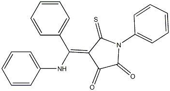 4-[anilino(phenyl)methylidene]-1-phenyl-5-thioxopyrrolidine-2,3-dione Struktur