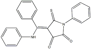 4-[anilino(phenyl)methylidene]-1-phenyl-5-thioxopyrrolidine-2,3-dione,,结构式